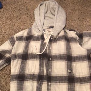 American Eagle Women’s Flannel with Hood Never Worn